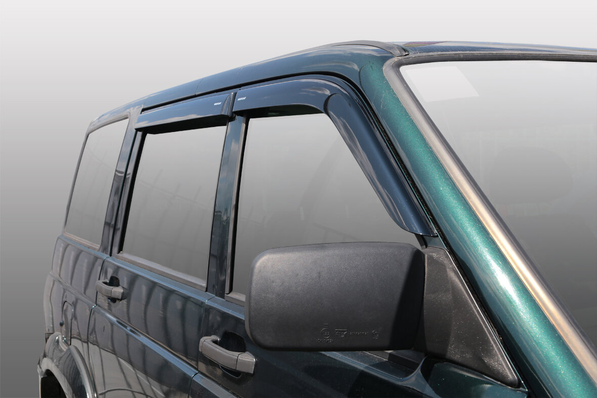 Дефлекторы на боковые стекла УАЗ Патриот накладные неломающиеся 4 шт. Voron Glass AZARD DEF00314 | цена за 1 шт