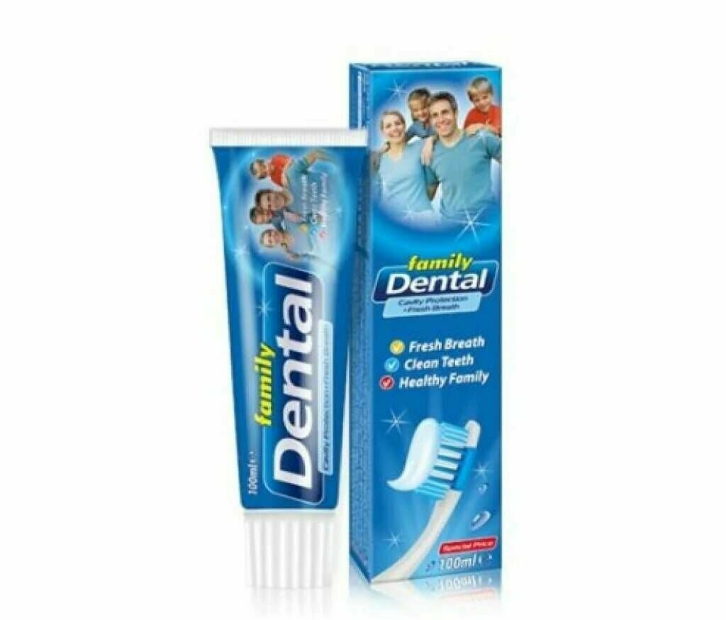 Rubella Зубная паста Dental Family Cavity Protection+Fresh Breath, Профилактика кариеса и свежее дыхание, 100 мл