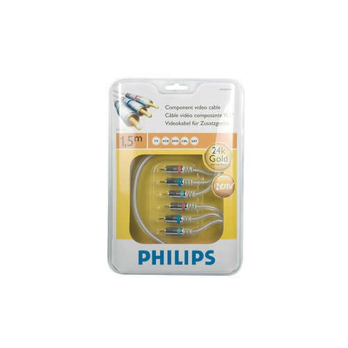 Компонентный кабель PHILIPS Component video cable SWV3303W/10 24k gold