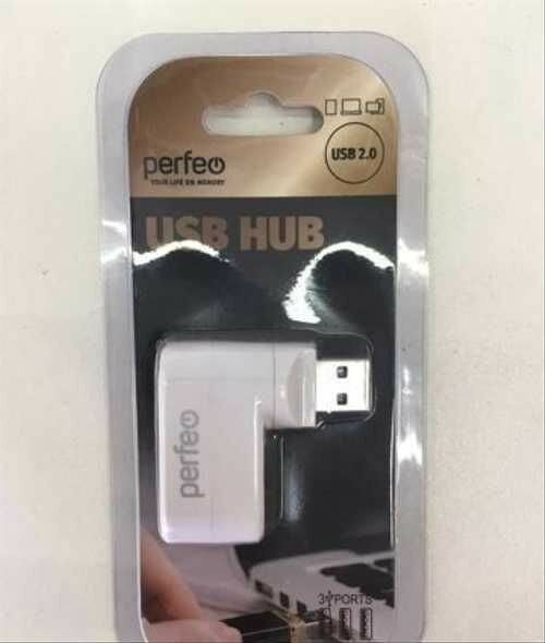 Perfeo USB-HUB 3 Port (PF-VI-H024 White) белый - фото №4