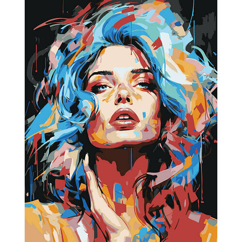 Картина по номерам на холсте Девушка в ярких красках 2 40x50 картина по номерам 40x50 на подрамнике тигр в ярких красках q5810