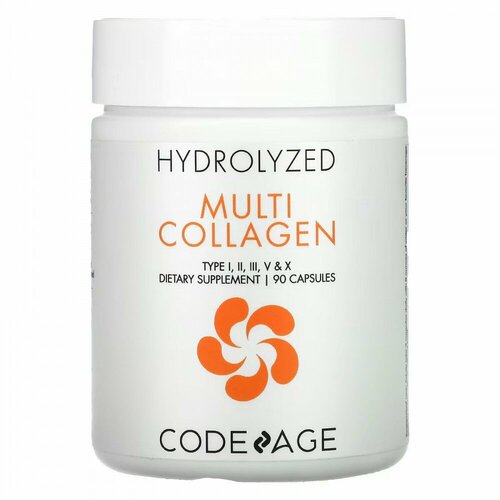 CodeAge, Hydrolyzed, Multi Collagen, Type I, II, III, V, X, 90 Capsules