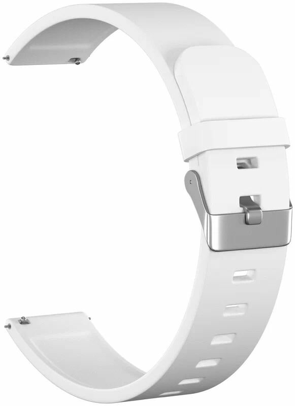 Ремешок силиконовый GSMIN Elate 22 для Huawei Watch GT 2 46мм (Белый)