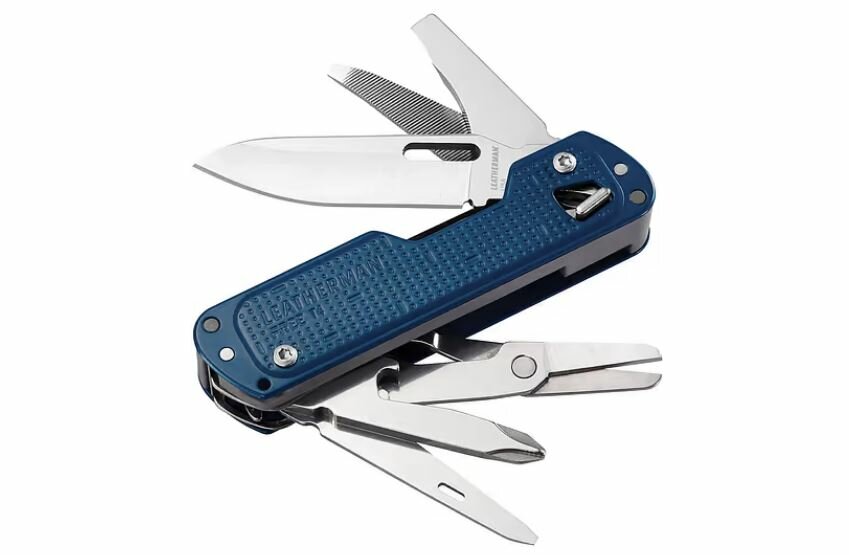 Мультитул Leatherman Free T4, 12 функций, синий