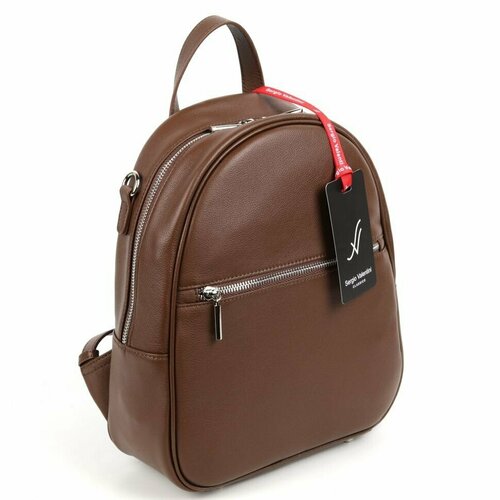 фото Рюкзак sergio valentini sv-sz762/a марун, фактура гладкая, коричневый