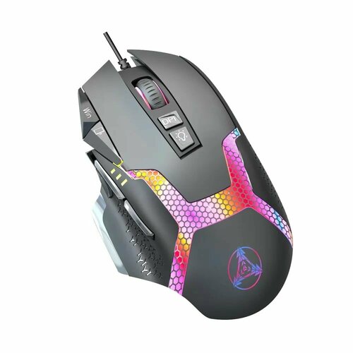 Беспроводная игровая мышь программируемая перезаряжаемая проводная эргономичная RGB 3 режима 10 кнопок быстрого доступа 5 DPI USB-C зарядка для ПК Mac Windows iPad ноутбук 156500₽