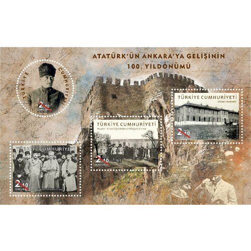 Почтовые марки Турция 2019г. 100 лет со дня прибытия Ататюрка в Анкару Лидеры государств, Политики MNH