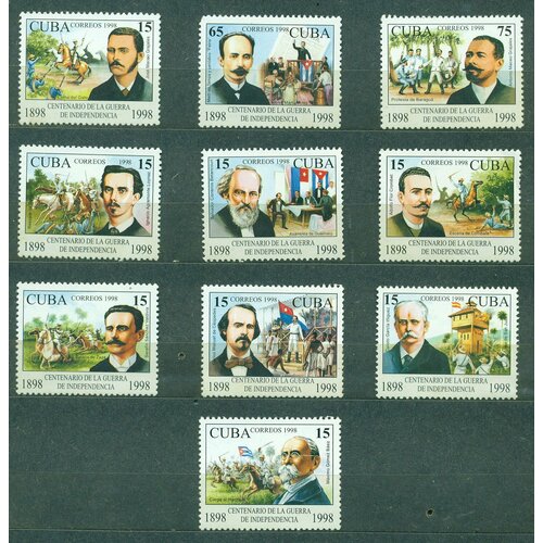 Почтовые марки Куба 1998г. 100-летие кубинской войны за независимость Войны, Лидеры государств MNH