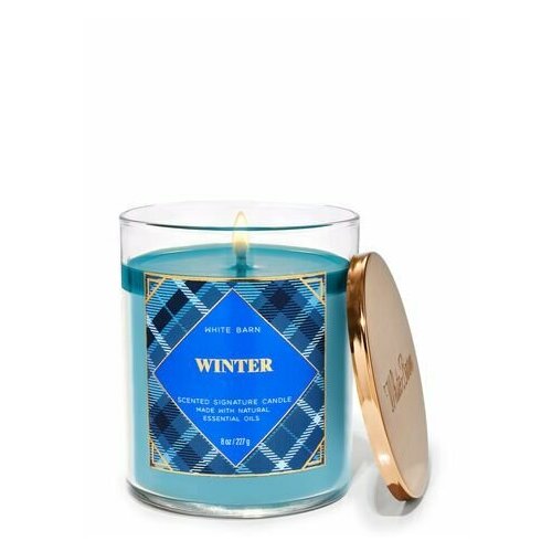 Bath And Body Works ароматическая свеча с одним фитилем WINTER (227грамм)