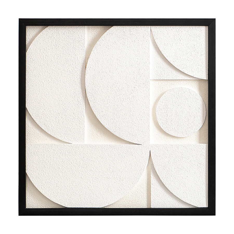 Панно декоративное Bergenson Bjorn Minimalism 40х40см, с эффектом 3D, белый