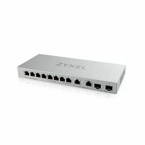 Коммутатор ZYXEL Switch XGS1010-12, 8xGE, 2x1/2.5GE, 2xSFP+, desktop, silent