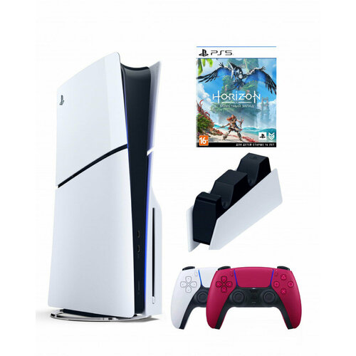Приставка Sony Playstation 5 slim 1 Tb2-ой геймпадкрасныйзарядноеHorizon 7977400₽