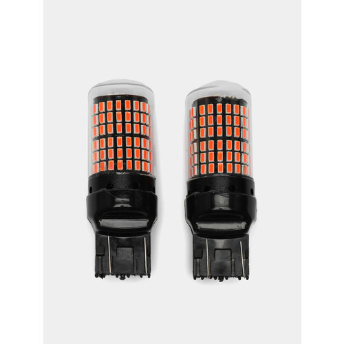Комплект автомобильных светодиодных ламп W21W Тип цоколя Трёхконтактная 7443 Цвет Красный 2199₽