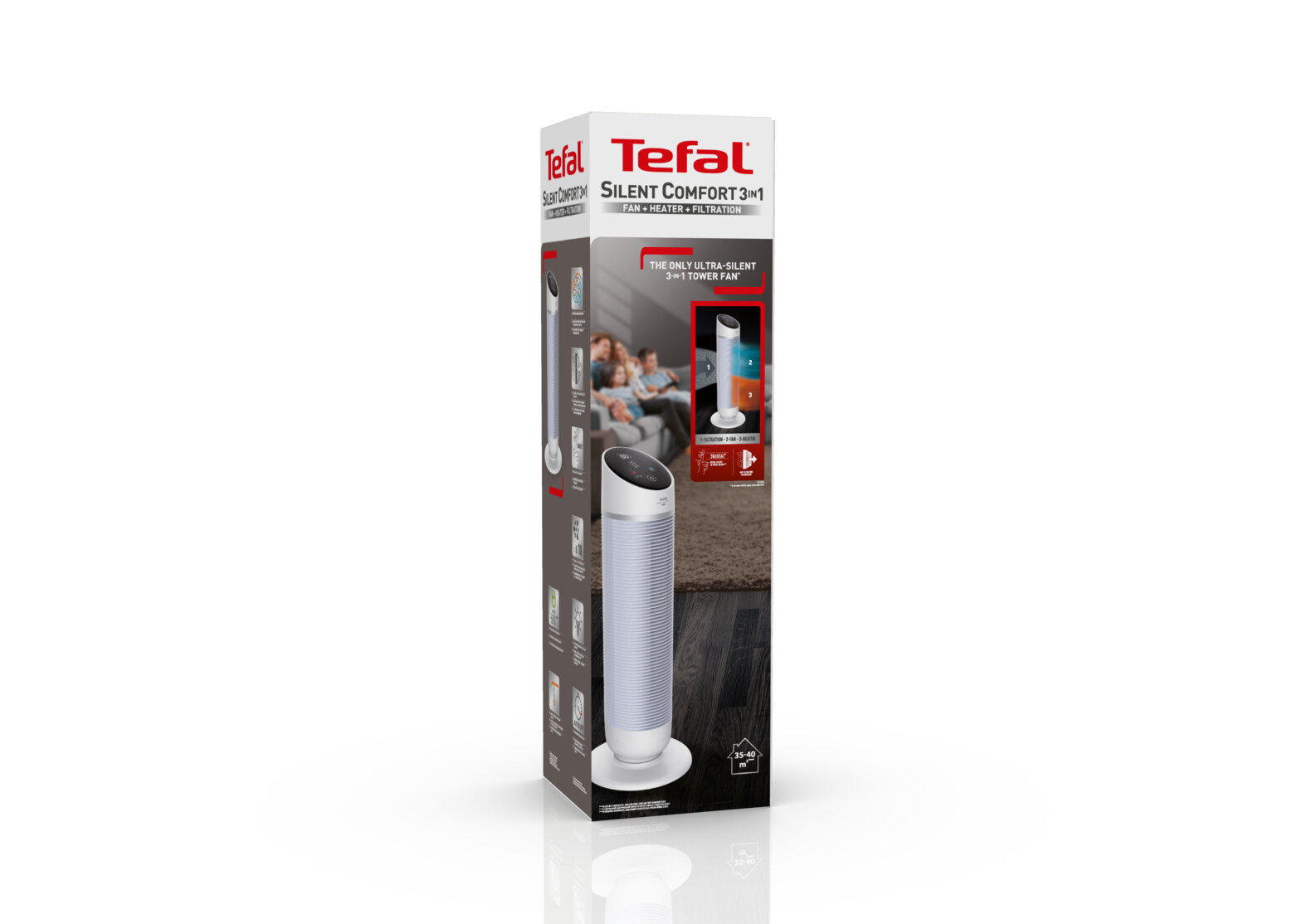 Колонный тепловентилятор Tefal Silent Comfort 3in1 HE8120F0 - фотография № 20