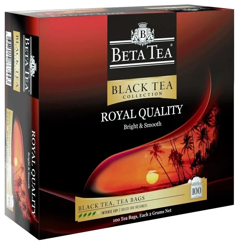 Чай черный Beta Tea Королевское качество в пакетиках, 100 пак.