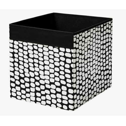 фото Коробка для хранения икеа дрена ikea drona, 38х33х33 см, черно-белый энкель