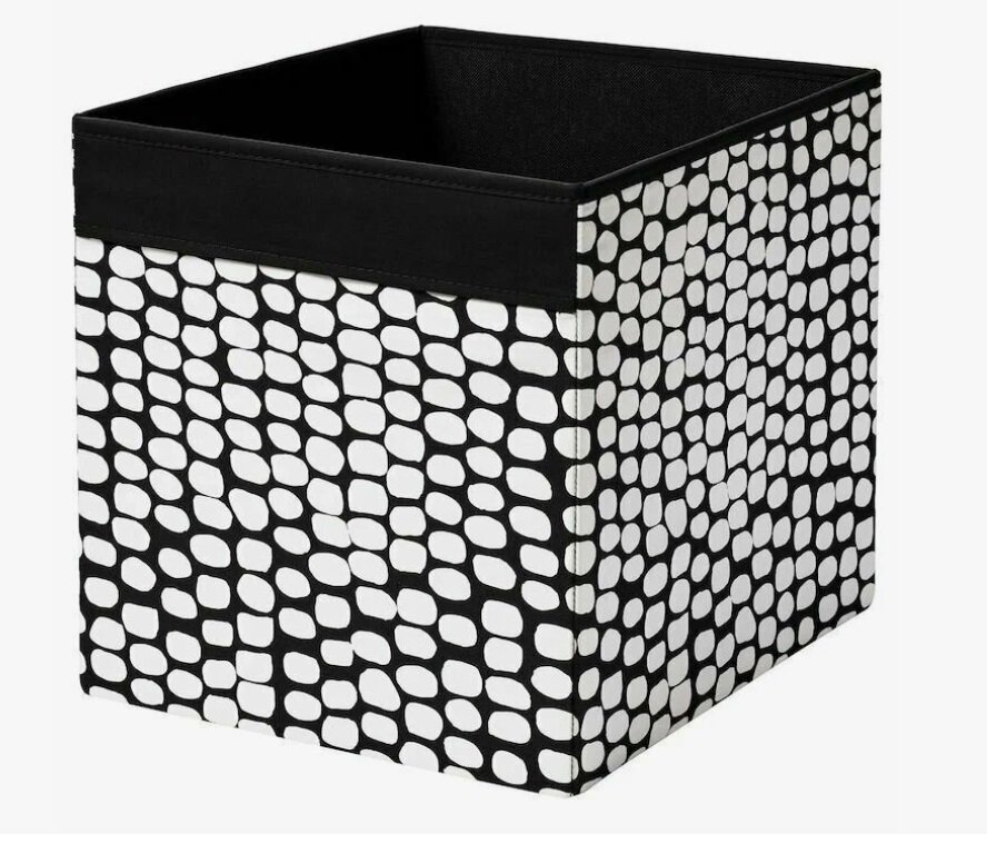 Коробка для хранения Икеа Дрена Ikea Drona, 38х33х33 см, черно-белый