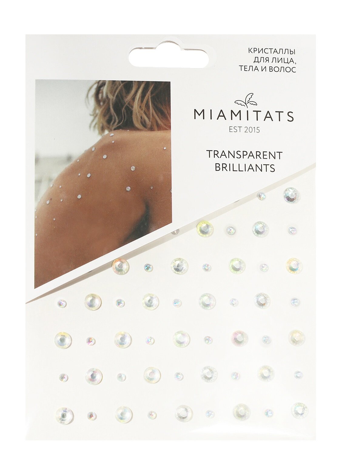 MIAMITATS Кристаллы на клейком слое Transparent brilliants, 1 шт