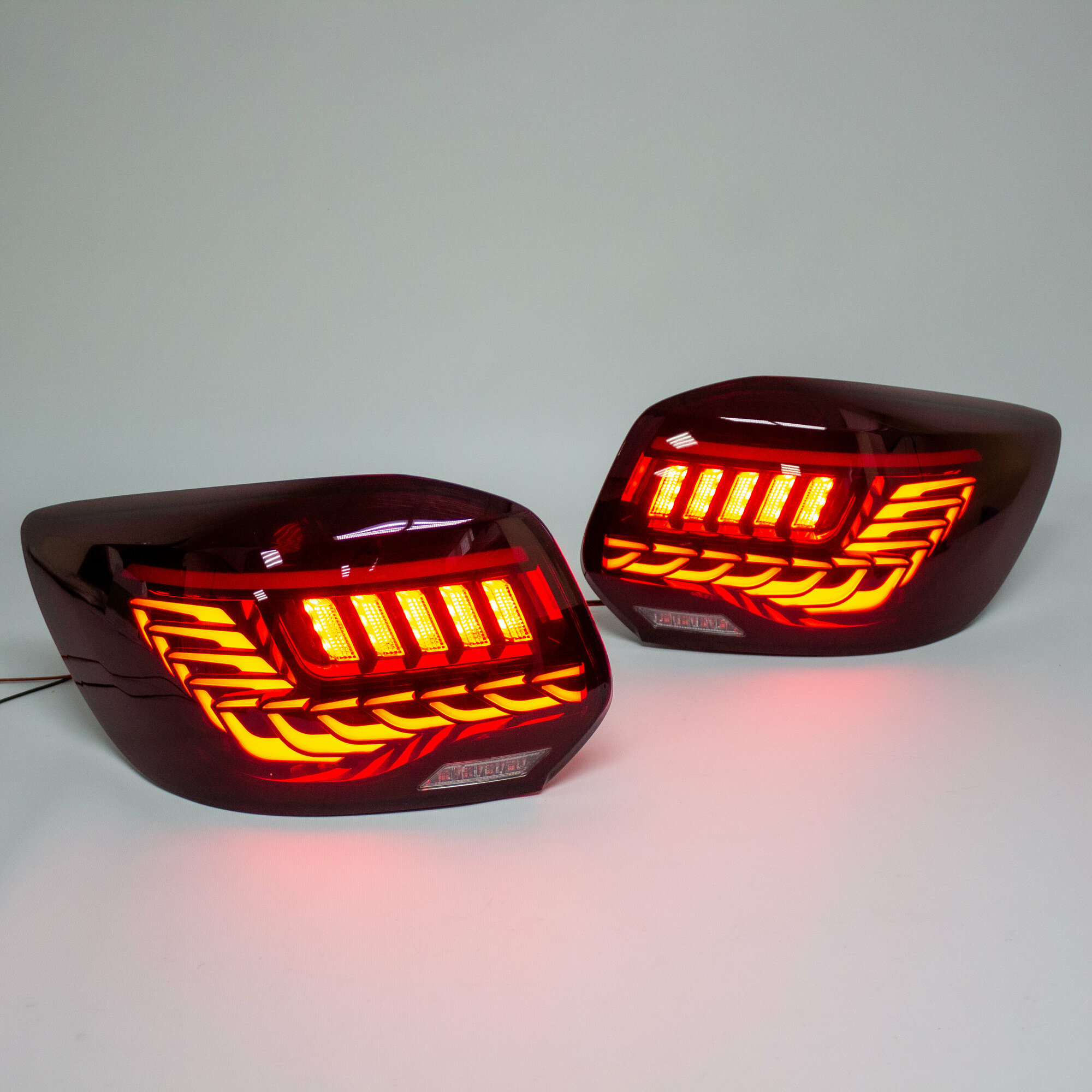 Задние фонари на Лада Гранта лифтбек, Лада Гранта FL лифтбек диодные тюнинг в стиле AUDI "BestPartner" красные