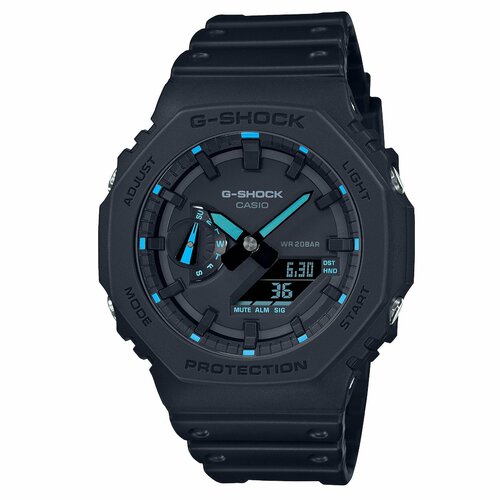 фото Наручные часы casio g-shock ga-2100-1a2, синий, черный