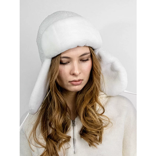 фото Шапка ушанка , размер s, белый falcons family