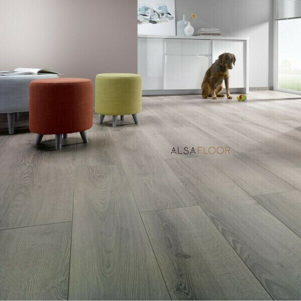 фото Ламинат Alsafloor Osmoze Серый Билдинг 1286х192х8