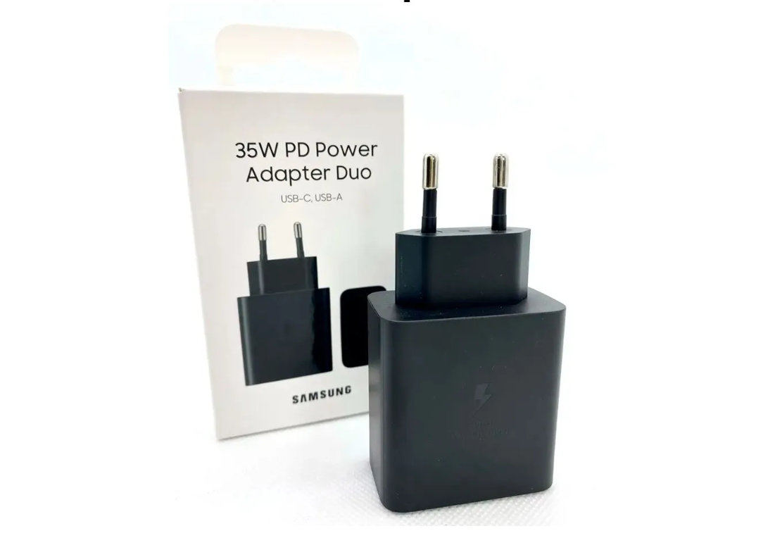 Сетевое зарядное устройство Samsung 35w Duo, USB Type-C/ USB - черный