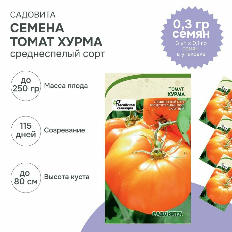 Семена низкорослых оранжевых томатов Хурма