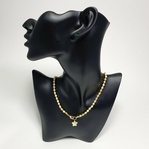 Колье Жемчужина Юга, гематит, перламутр, длина 40 см, бежевый