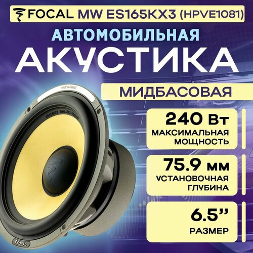 Акустика Focal MW ES165KX3 HPVE1081 НЧ 1шт 1608000₽