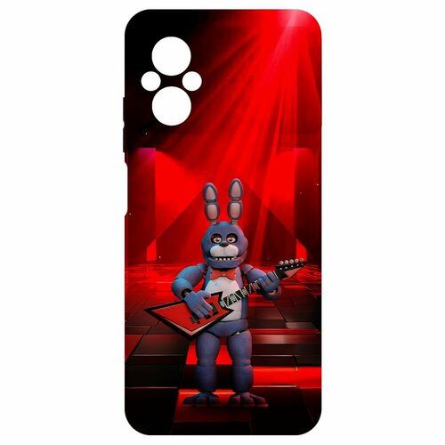 Чехол-накладка Krutoff Soft Case фнаф (FNAF) - Бонни с гитарой для Xiaomi Poco M5 черный чехол накладка krutoff soft case фнаф fnaf фокси для xiaomi poco m5 черный