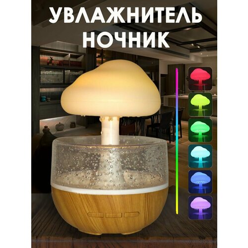 Увлажнитель воздуха с подсветкой для дома гриб облако ночник 205500₽