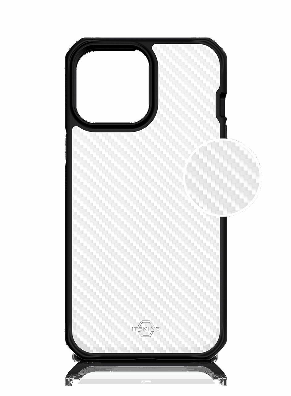 Чехол-накладка ITSKINS HYBRID TEK для iPhone 13 Pro (6.1"), черный/прозрачный