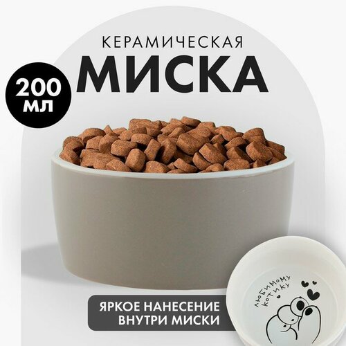 Миска керамическая "Любимому котику"