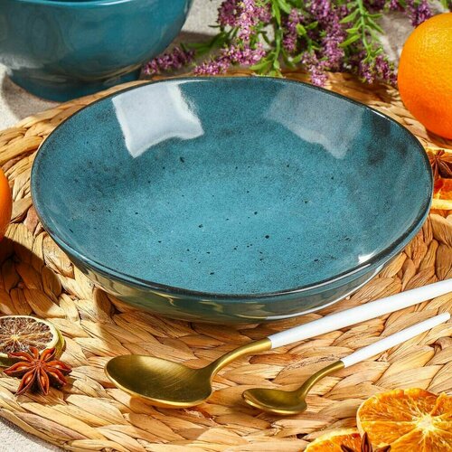 Тарелка суповая, керам, 22 см, Stone Turquoise, Domenik, TDP572/DMD053