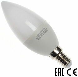 Лампа 8Вт LED8-C35/845/E14 220В 4500К светодиодная свеча холодный белый свет (Camelion) (5 шт. в комплекте)