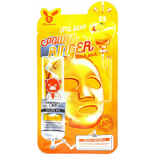 Elizavecca~Маска витаминная для борьбы с куперозом~Vita Deep Power Ringer Mask Pack тканевая маска для лица с витаминами vita deep power ringer mask pack маска 23мл