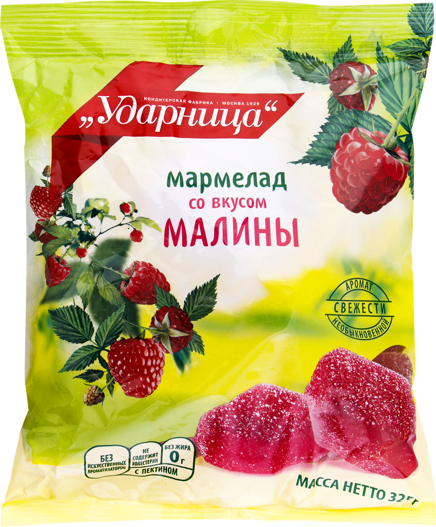 Мармелад ударница со вкусом малины, 325г