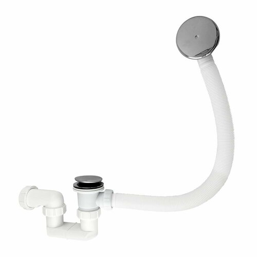 Сифон на ванную санакс 8732 белый автоматический нажимной сифон для ванны санакс 8732 d 70 мм автомат нажимной длина шлага 520 мм пластиковый
