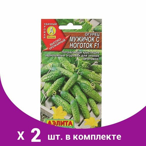 Семена Огурец 'Мужичок с ноготок' F1, среднеранний, партенокарпический, 10 шт (2 шт) семена агрофирма аэлита огурец мужичок с ноготок f1 10 шт