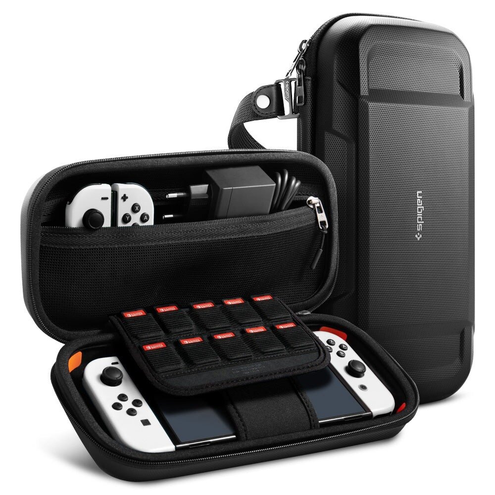 Чехол SPIGEN для Nintendo Switch / Switch OLED - Rugged Armor Pro Pouch - Черный - AFA04021