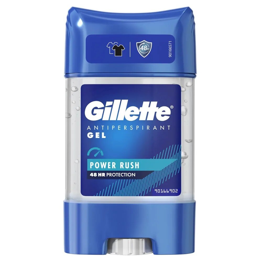 Гелевый дезодорант-антиперспирант Gillette POWER RUSH 48Ч, 70мл