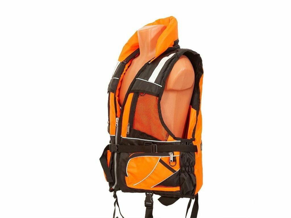 Спасательный жилет Ковчег Премиум, оранжевый-чёрный, L-XL/р.50-52/до 85 кг