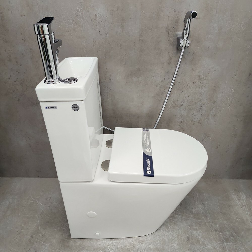 Унитаз Bloomix Prime F2071S/UF2 безободковый с раковиной — фото 1