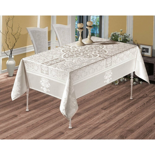 Monalife Скатерть Lorita цвет: белый (160х350 см)