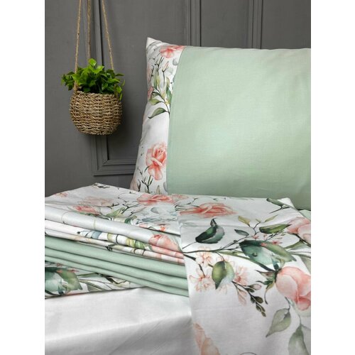 Постельное белье евро хлопок с европростыней