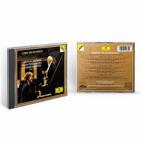 Leonard Bernstein - Beethoven: Concertos For Piano And Orchestra (3CD) 1992 Deutsche Grammophon Jewel Аудио диск компакт диски sony classical glenn gould beethoven piano concertos nos 1 5 3cd