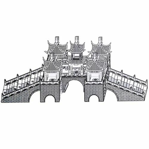 фото Металлический конструктор (Мини) Wuting Bridge Серебряный