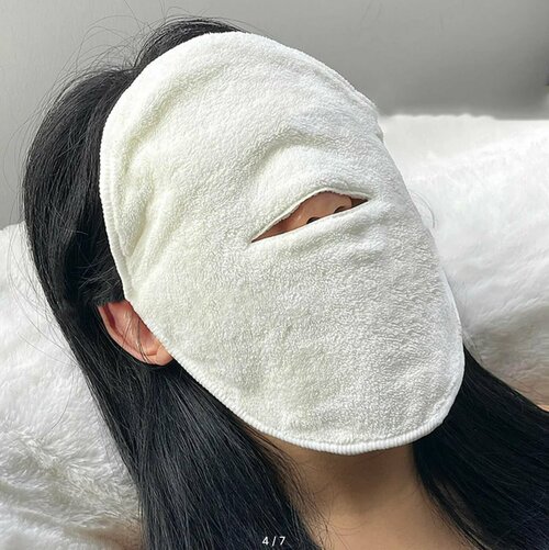 Компрессионная многоразовая маска полотенце для SPA процедур лица в кабинете косметолога / Компресс для домашнего СПА 1 шт.