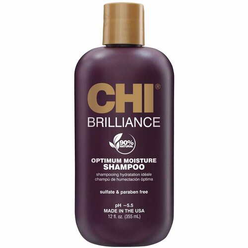 Шампунь увлажняющий для волос Chi Brilliance Optimum Moisture Shampoo, 355 мл chi увлажняющий шампунь moisture shampoo 946 мл chi deep brilliance